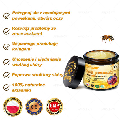 ΑPΚΑPK™ Jad Pszczoły Kompleksowy Krem🥇🥇🥇pomaga w leczeniu problemów skórnych, takich jak: zmarszczki, blizny, plamy pigmentacyjne, rozstępy, trądzik, łuszczyca, egzema, zmiany skórne, podrażnienia, stany zapalne i inne problemy skórne🔥