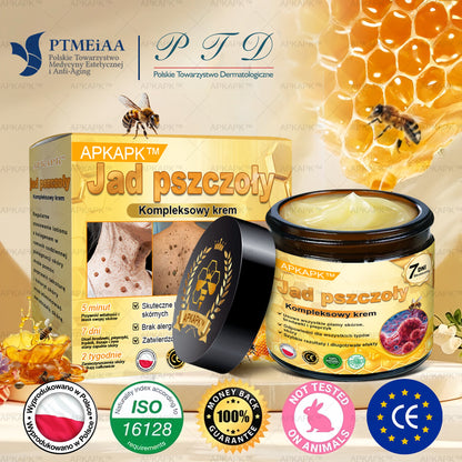 ΑPΚΑPK™ Jad Pszczoły Kompleksowy Krem🥇🥇🥇pomaga w leczeniu problemów skórnych, takich jak: zmarszczki, blizny, plamy pigmentacyjne, rozstępy, trądzik, łuszczyca, egzema, zmiany skórne, podrażnienia, stany zapalne i inne problemy skórne🔥